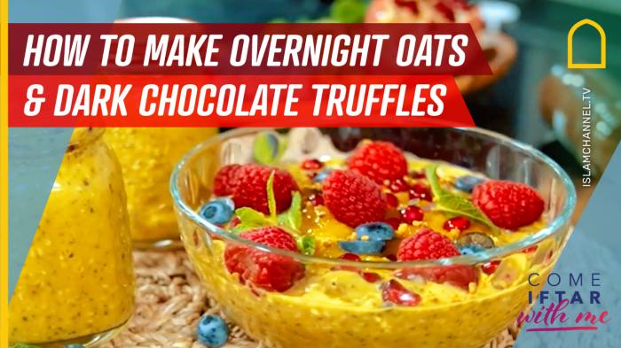 STG Episode 5 – Overnight Oats | Date & Dark Chocolate Truffles