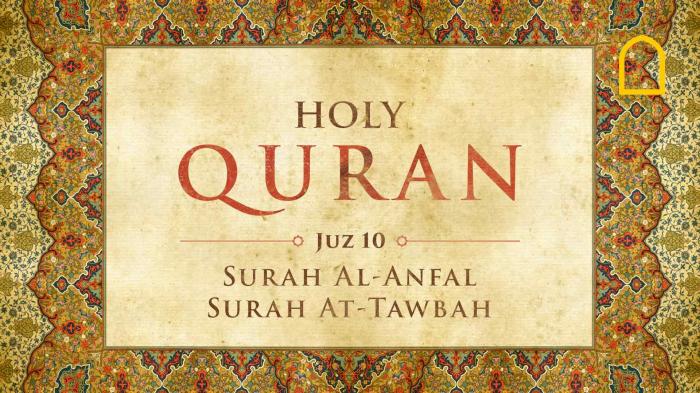 STG The Holy Quran: : Juz 10 (Surah Al-Anfal, Surah At-Tawbah)