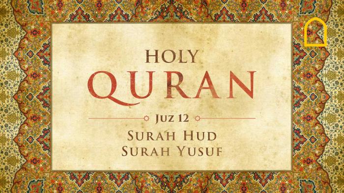 STG The Holy Quran: : Juz 12 (Surah Hud, Surah Yusuf)