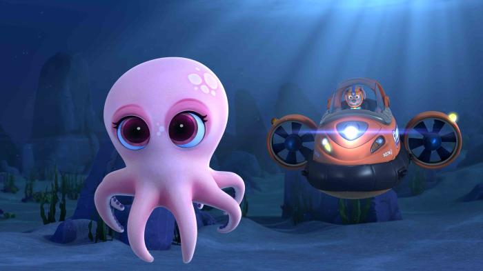 STG Pups Save a Mischievous Octopus