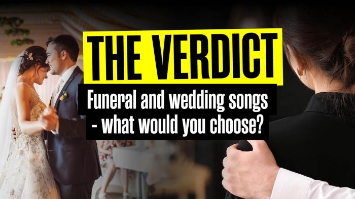 STG The Verdict: Favourite wedding and funeral songs